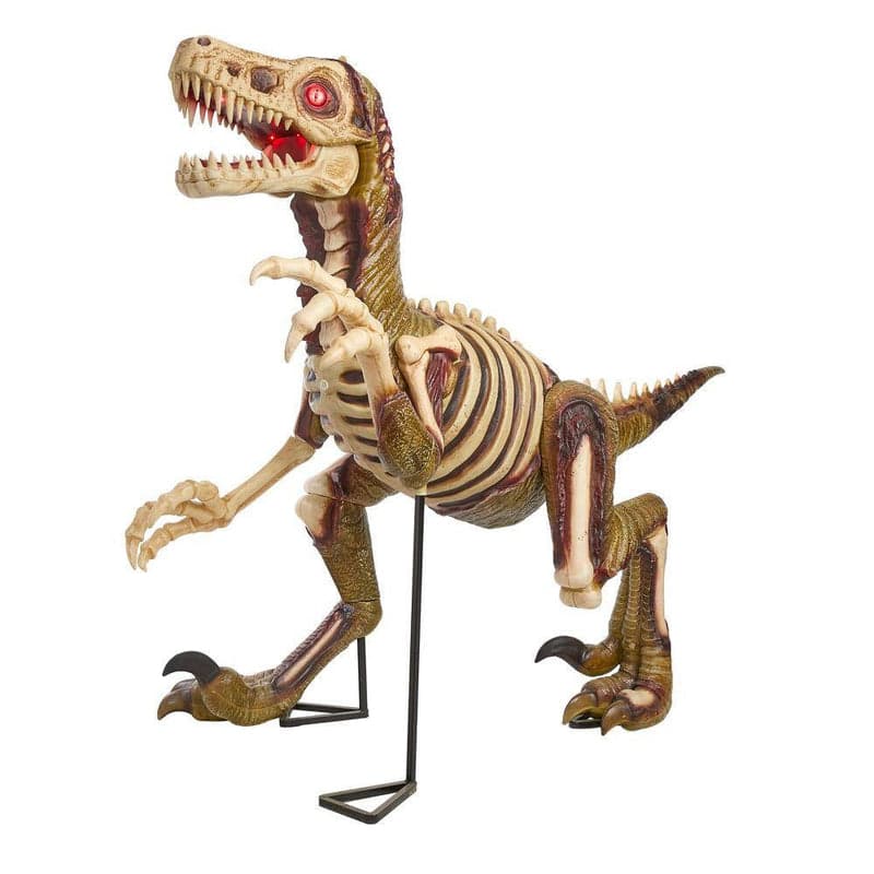 Home Accents Holiday 8 ft Animated LED Zombie Velociraptor 26PA05414